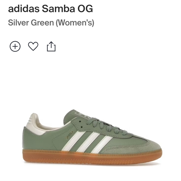 adidas Shoes - *SOLD* ADIDAS SAMBA OG SILVER GREEN